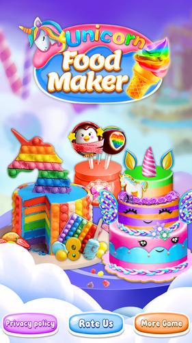 Unicorn Cake Maker-Bakery Game captura de pantalla 1