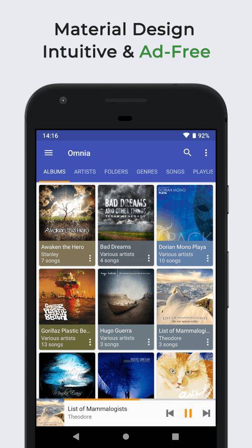 Omnia Music Player ภาพหน้าจอ 1