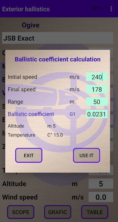 External ballistics calculator应用截图第4张