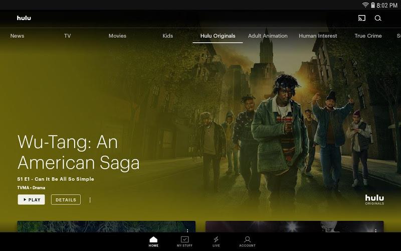 Hulu for Android TV Screenshot 1