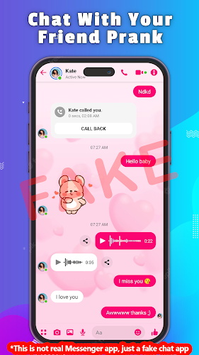 Fake Chat - Prank Message 스크린 샷 2