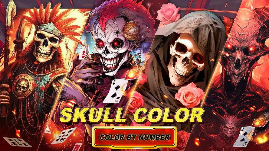 Dark Skeleton Color by number Screenshot 4