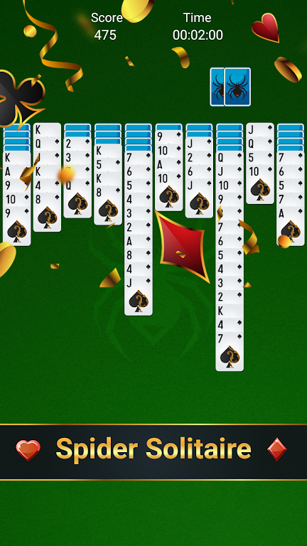 Free spider solitaire - classic solitaire screenshot 1