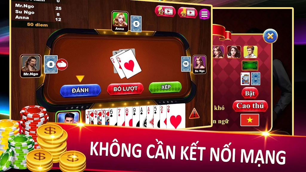 Tien Len - Thirteen - Mien Nam Offline - Chip应用截图第3张