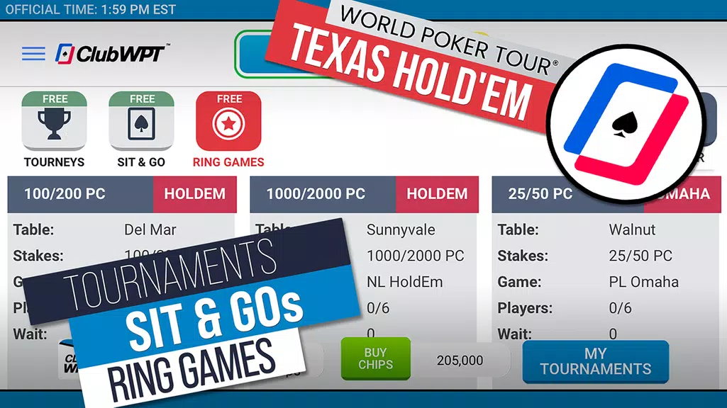 ClubWPT: Free Poker, Casino Screenshot 2