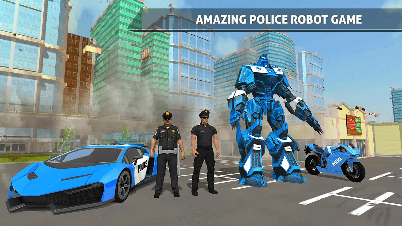 Police Robot Car Transporter screenshot 3