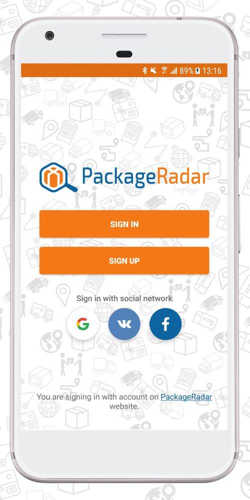 PackageRadar ဖန်သားပြင်ဓာတ်ပုံ 1