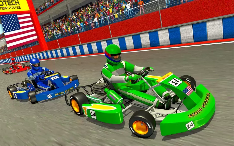 Go Kart Racing Games 3D Stunt captura de pantalla 1