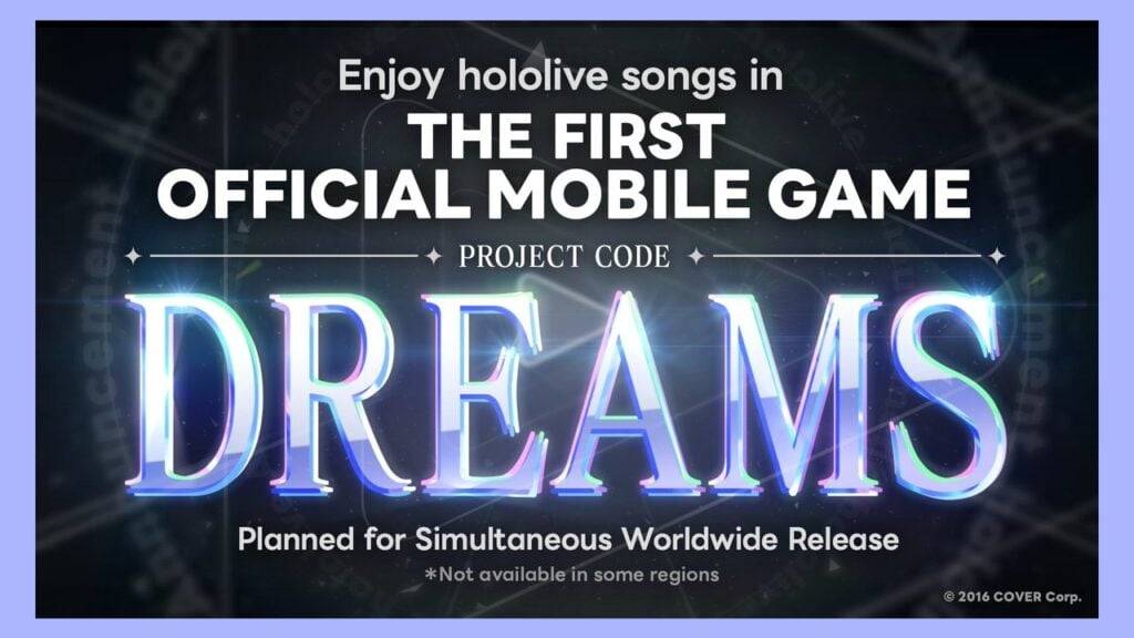 Hololiveは、最初のグローバルモバイルゲーム：Dreamsを立ち上げます