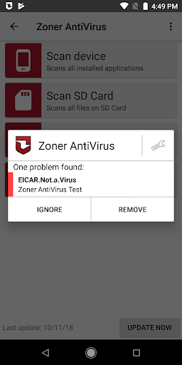 Zoner AntiVirus स्क्रीनशॉट 3