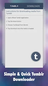 Screenshot Photo & Video Explorer and Downloader for Tumblr 1