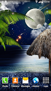 Tropical Night Live Wallpaper экрана 1