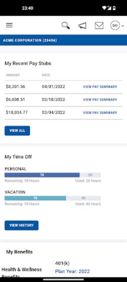 Paychex Oasis Employee Connectスクリーンショット3