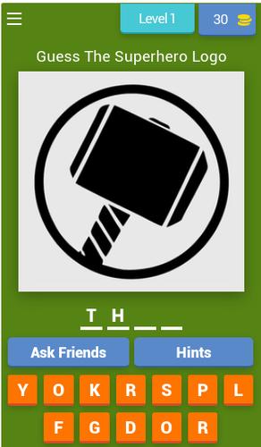 Superhero Logo Quiz Screenshot 1