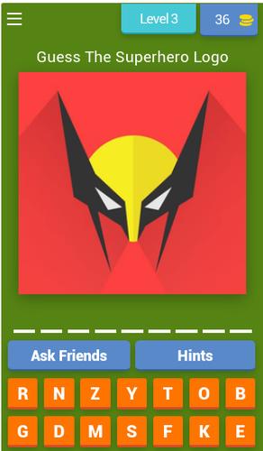 Superhero Logo Quiz स्क्रीनशॉट 4