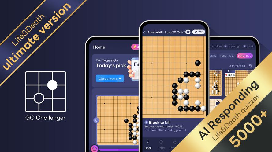 Screenshot Go Challenger-Go game(Tsumego) 1