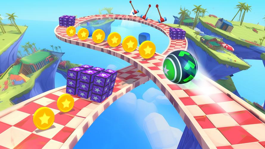 ภาพหน้าจอ 3D Super Rolling Ball Race 2