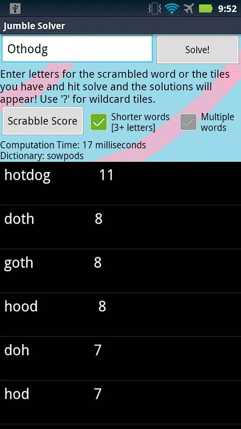 Screenshot Jumble Solver 1