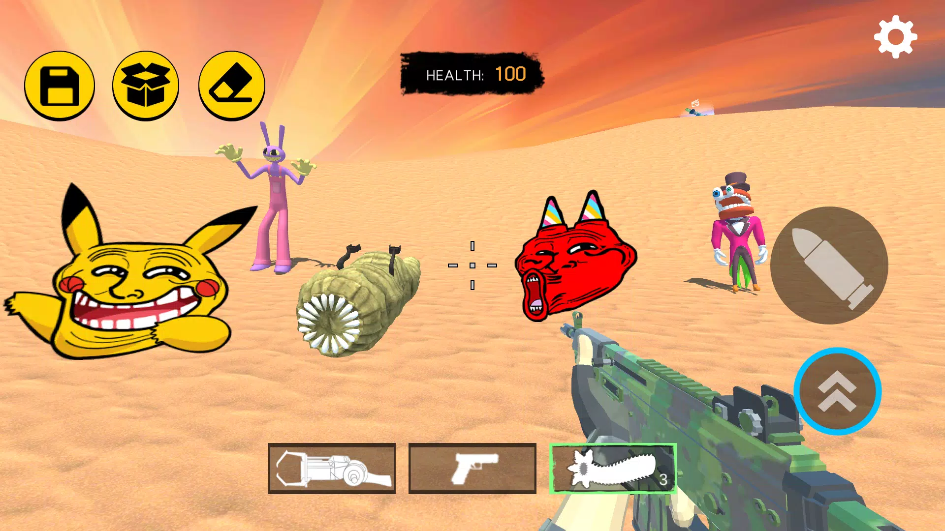 Sandbox Shooter Mods In Desert ảnh chụp màn hình 1