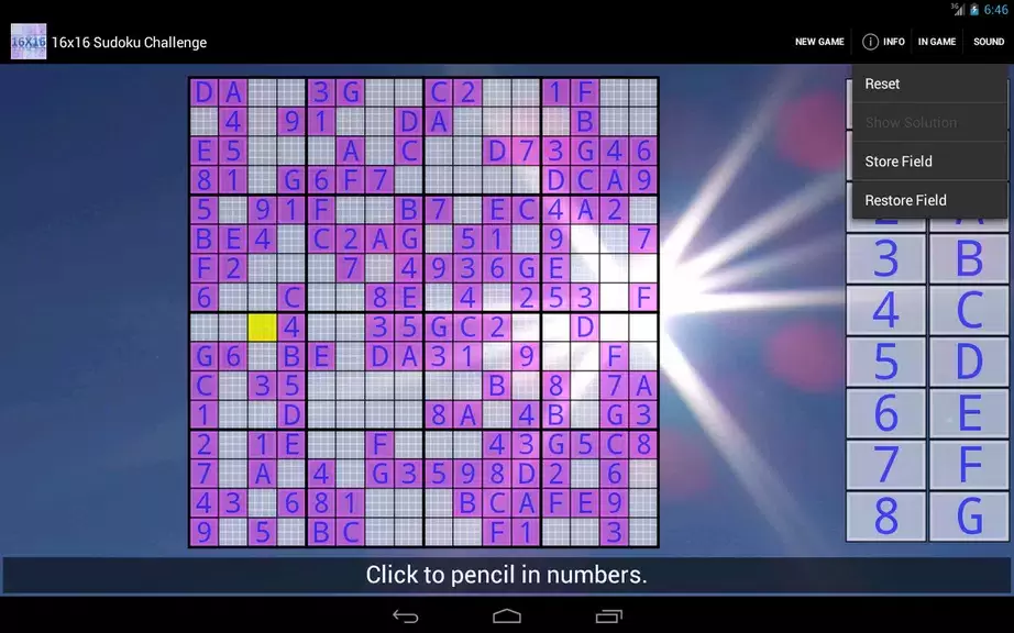 16x16 Sudoku Challenge HD স্ক্রিনশট 4