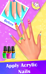 Nail polish game nail art экрана 3