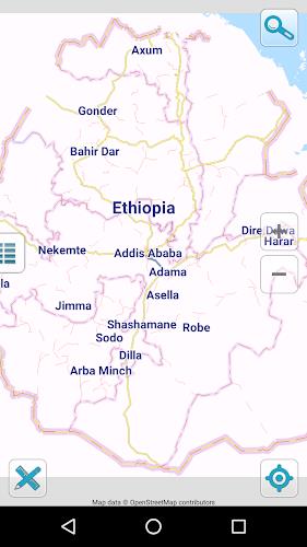 ภาพหน้าจอ Map of Ethiopia offline 1