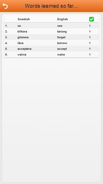 Learn Swedish Words Free应用截图第2张
