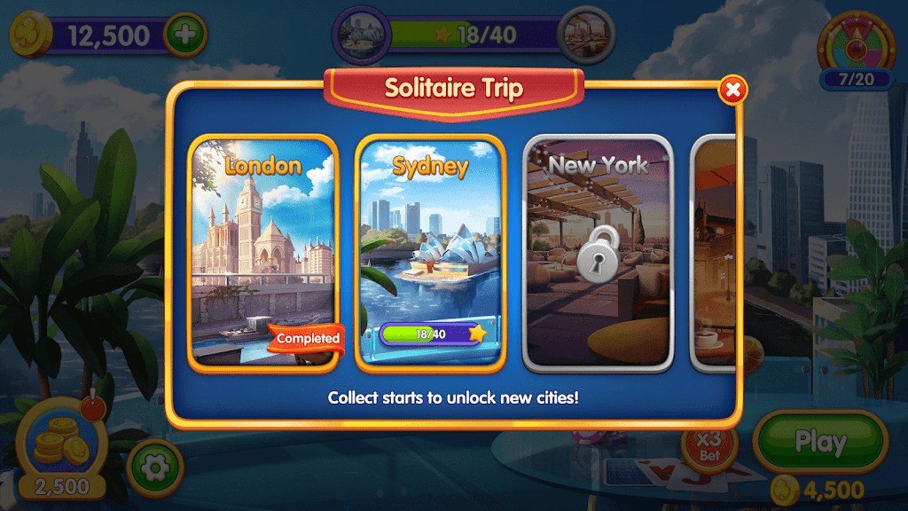 Solitaire Trip: Classic Tripeaks Card Game屏幕截圖4