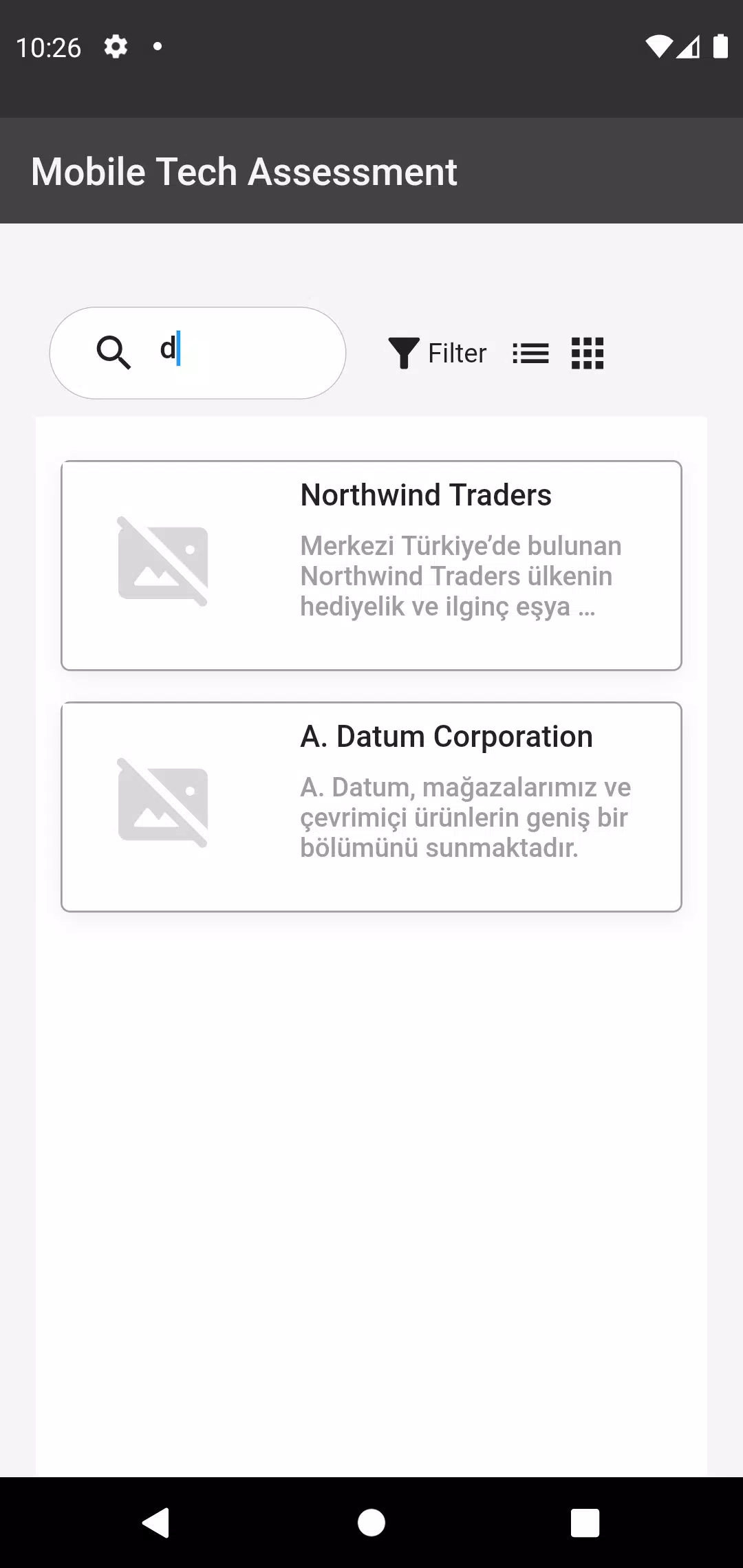 Flutter Tech Assessment ကိုဖန်သားပြင်2