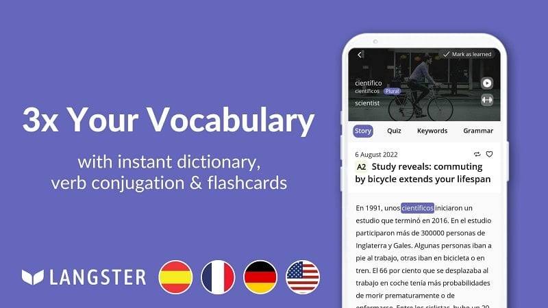 Learn Languages with Langster Capture d’écran2