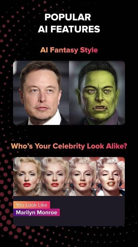 Screenshot Gradient: Celebrity Look Like 2