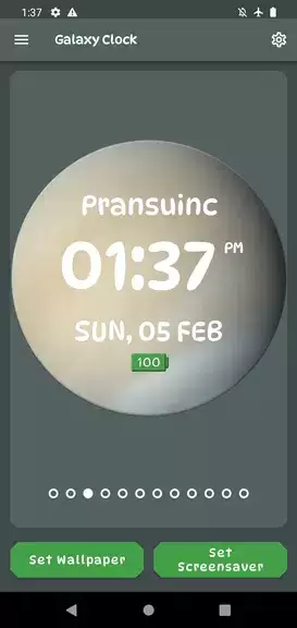 Galaxy Clock Live Wallpapers স্ক্রিনশট 4