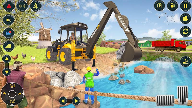 ภาพหน้าจอ Village Excavator JCB Games 3