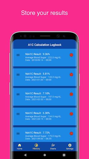 Screenshot Calculadora A1C - Rastreamento 2