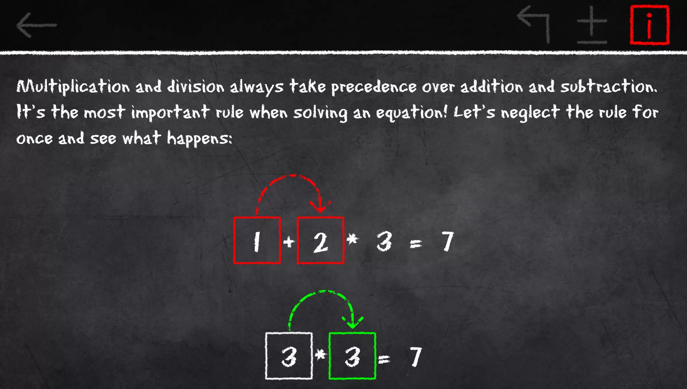 x=1: Learn to solve equations屏幕截圖3