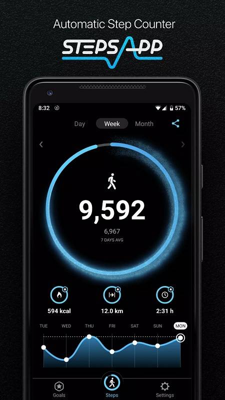 StepsApp Pedometer & Step Counter ekran görüntüsü 1