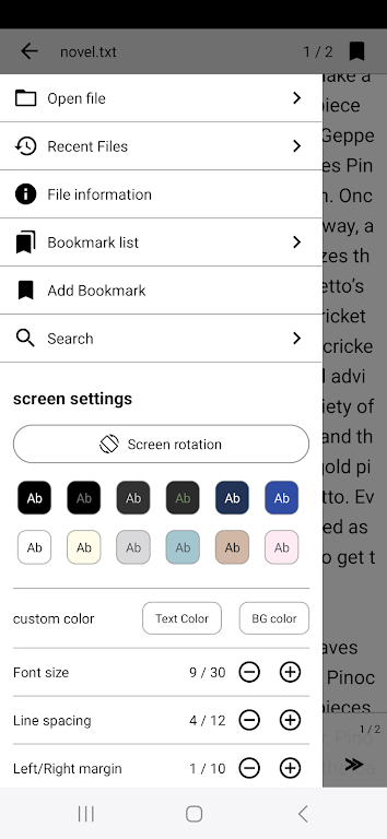 Readbook - Text Viewer Capture d’écran2