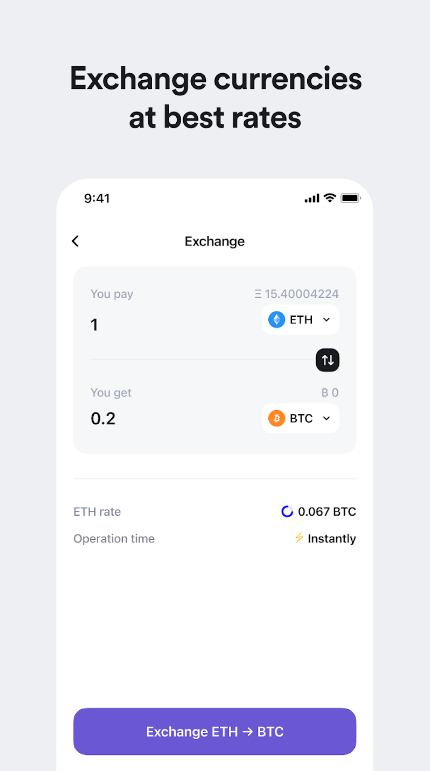 ภาพหน้าจอ SPACE iZ Wallet 1