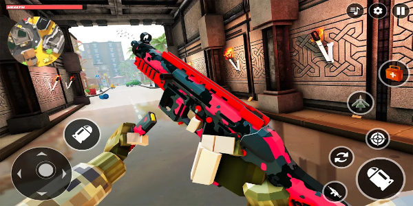 FPS War Poly Gun Shooting Game captura de pantalla 2