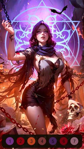 Halloween Witch Coloring Games屏幕截圖1