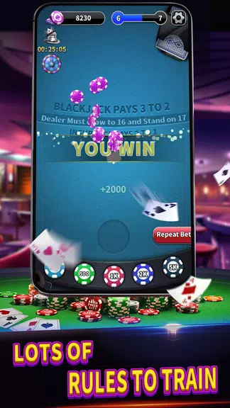 BlackJack 21 lite offline game screenshot 4