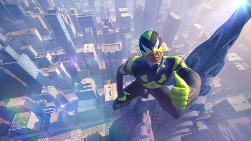 Rope Frog Ninja Hero Car Vegas Screenshot 1