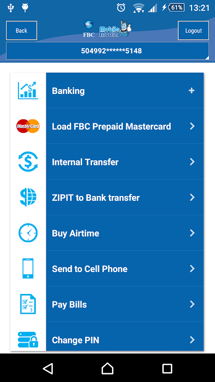 Screenshot FBC Mobile Banking 1