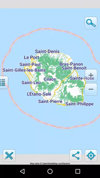Map of Reunion offline屏幕截圖1