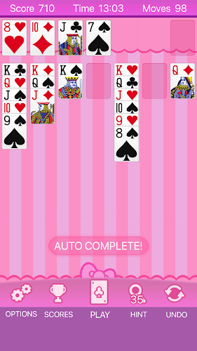 Pink Solitaire screenshot 1