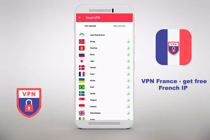 VPN Free - get free French IP Security  ⭐️⭐️⭐️⭐️⭐️ 스크린 샷 1