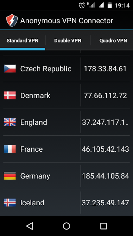 Anonymous VPN Connector Capture d’écran2