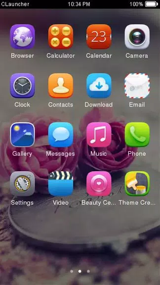 Pink Roses Theme C Launcher ကိုဖန်သားပြင်2