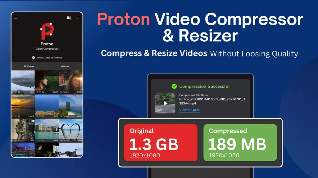 Reduce & compress video size zrzut ekranu 1