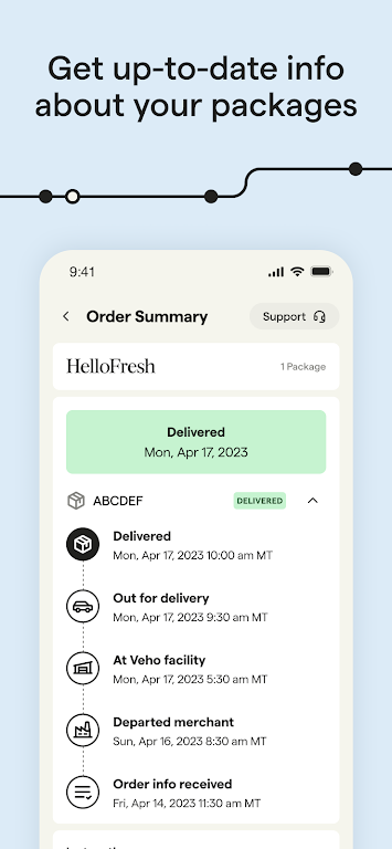 ภาพหน้าจอ Veho - Manage your deliveries 3